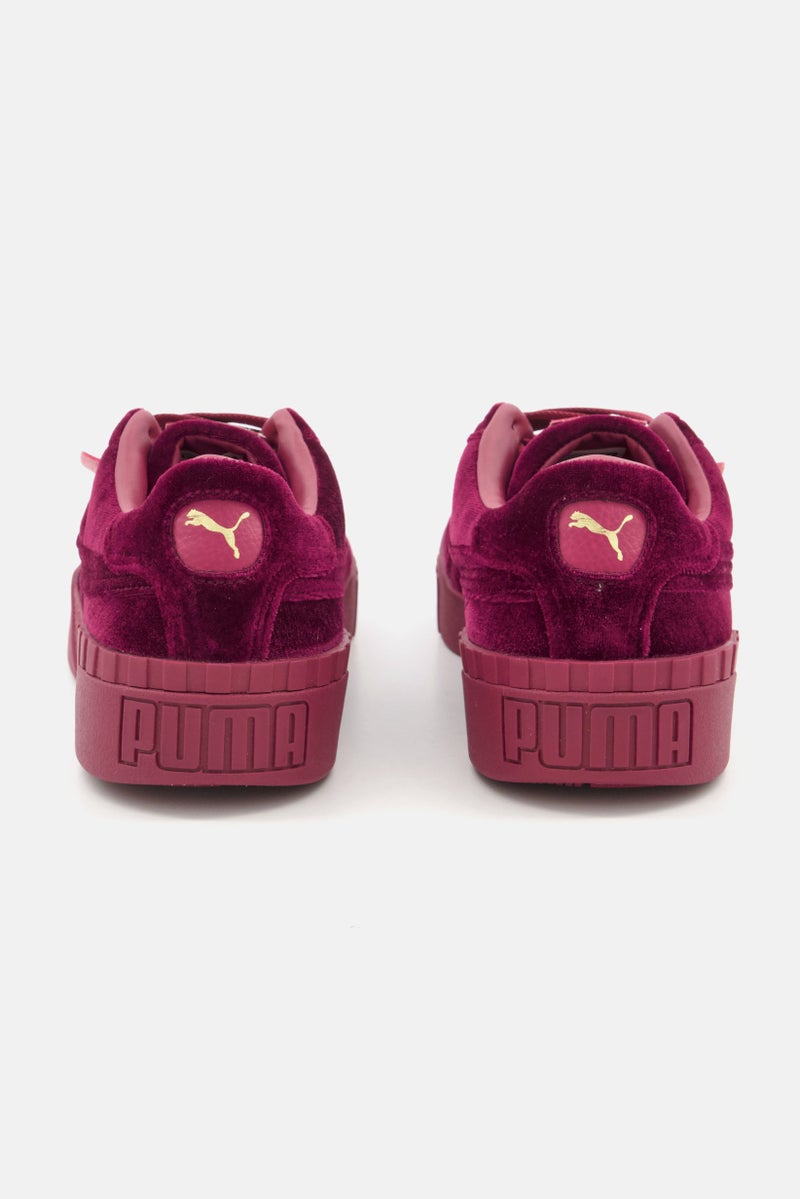 PUMA Women Lace Up Cali Velvet Sports Shoes, Purple - Image 2